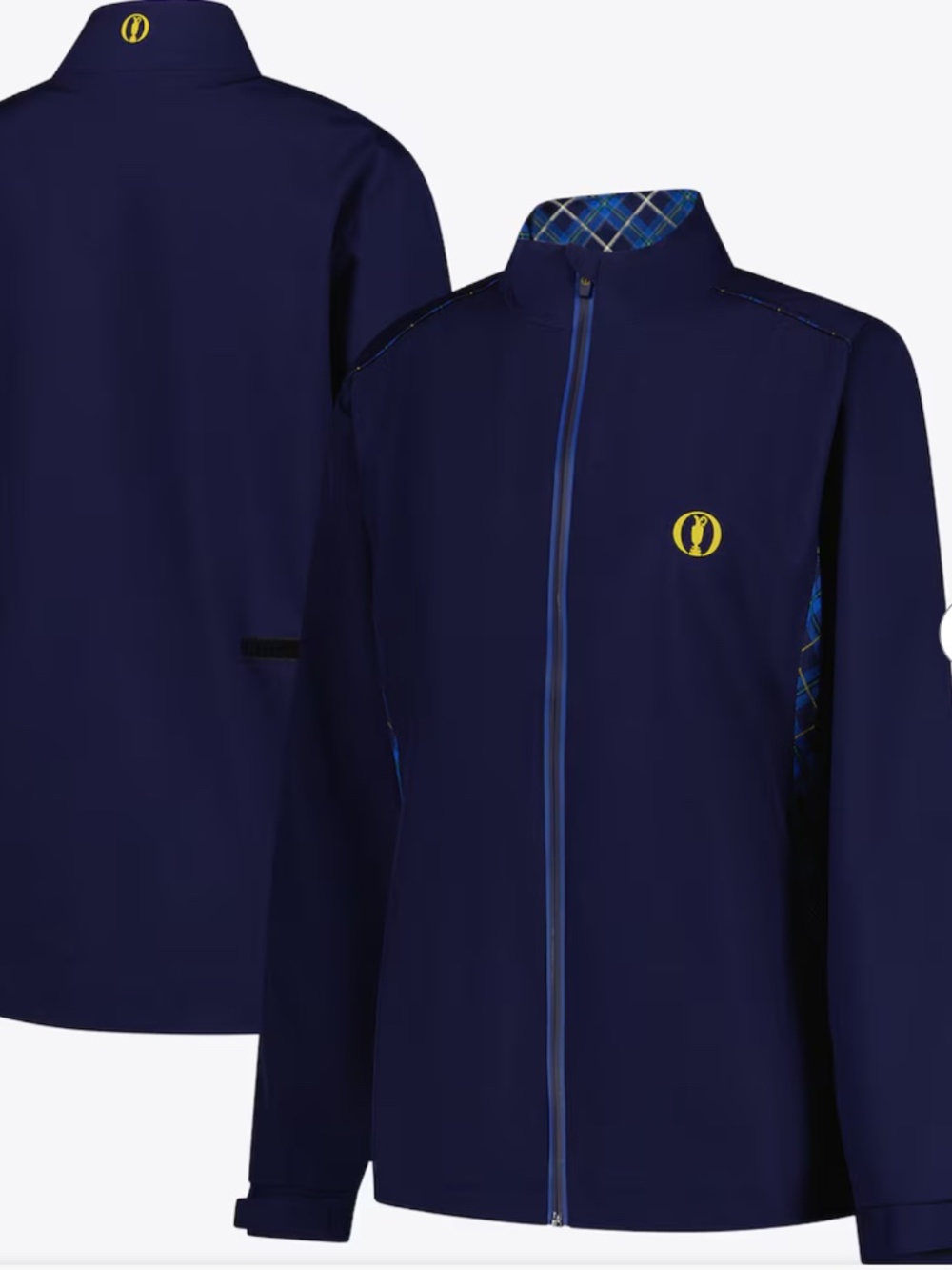 Men's The Open Tartan Collection Waterproof Jacket - Navy